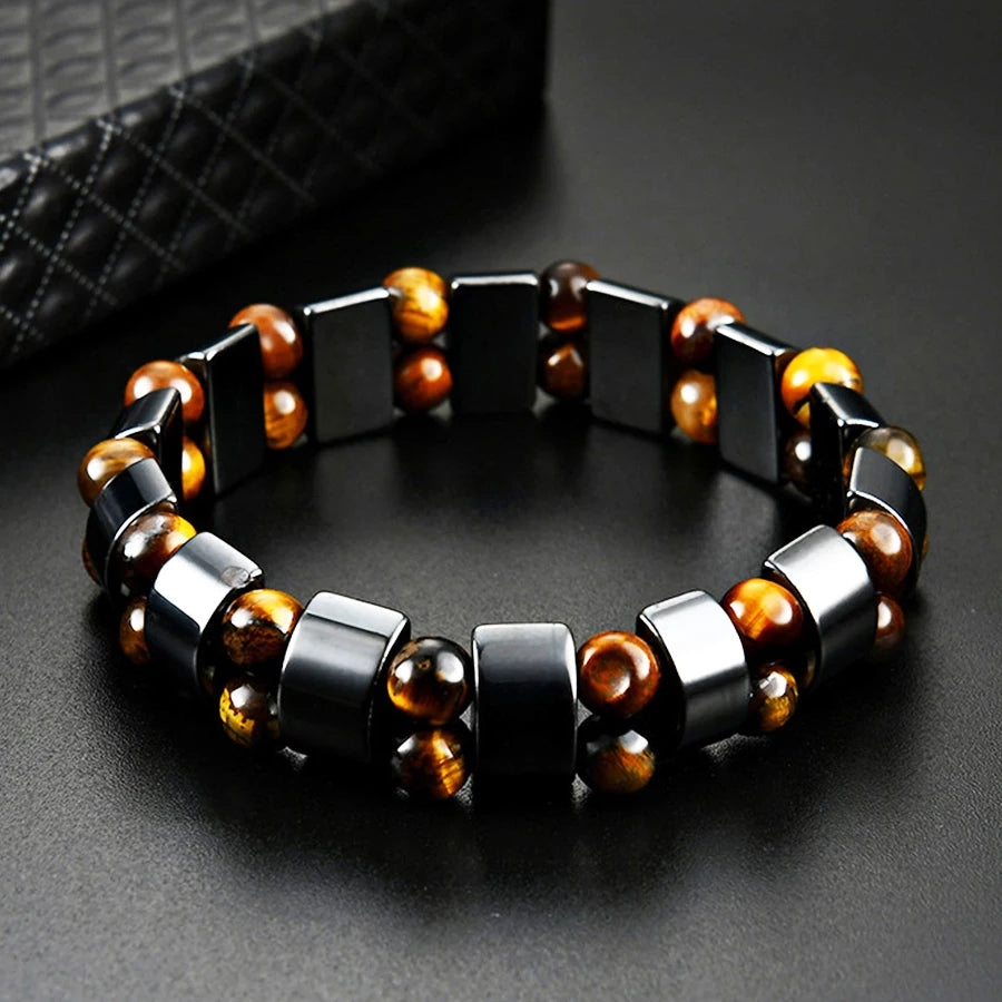 Mens Magnetic Hematite Bracelet - Her Jewel•ry Box