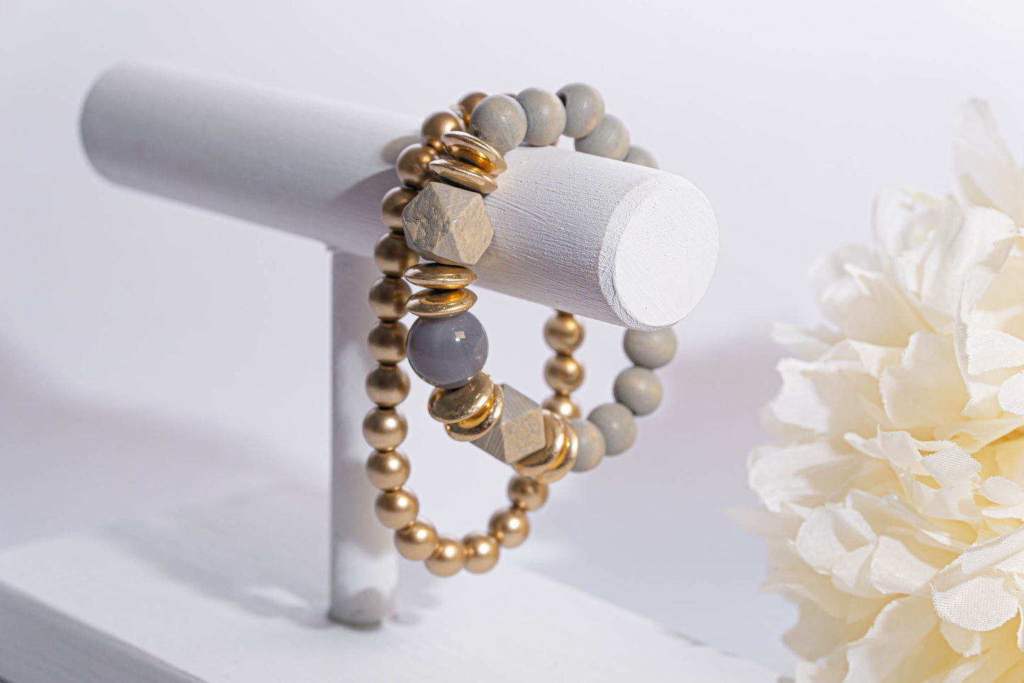Hillary Wood Beaded Bracelet