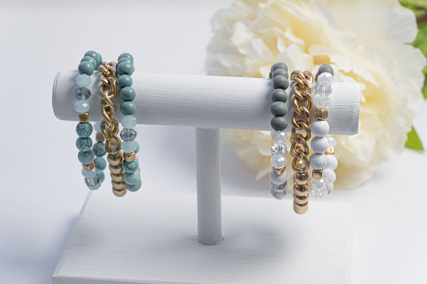 Amazonite Crystal Beaded Bracelet