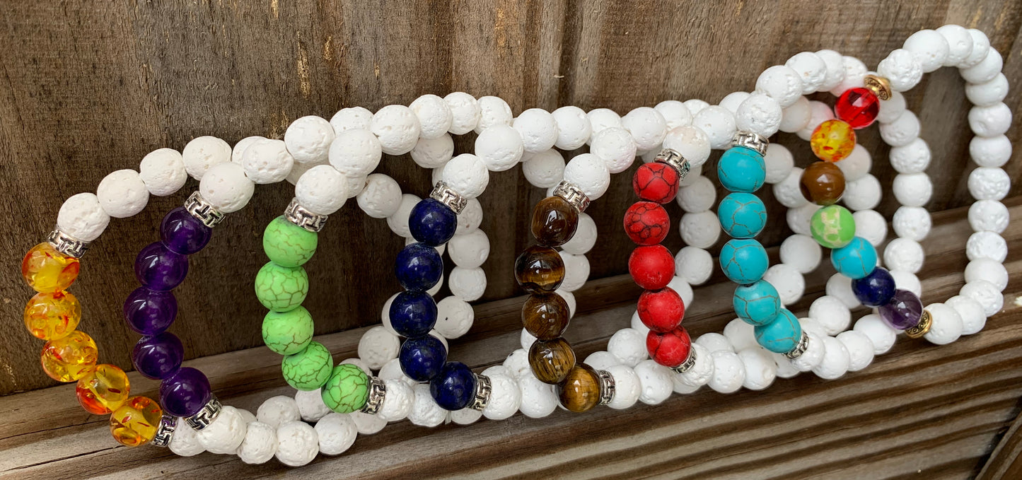Multi-color Lava Aromatherapy Bracelet