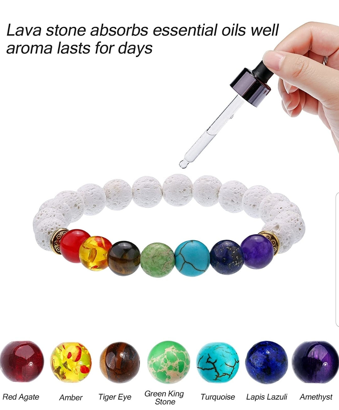 Chakra Aromatherapy Bracelet Set - Her Jewel•ry Box