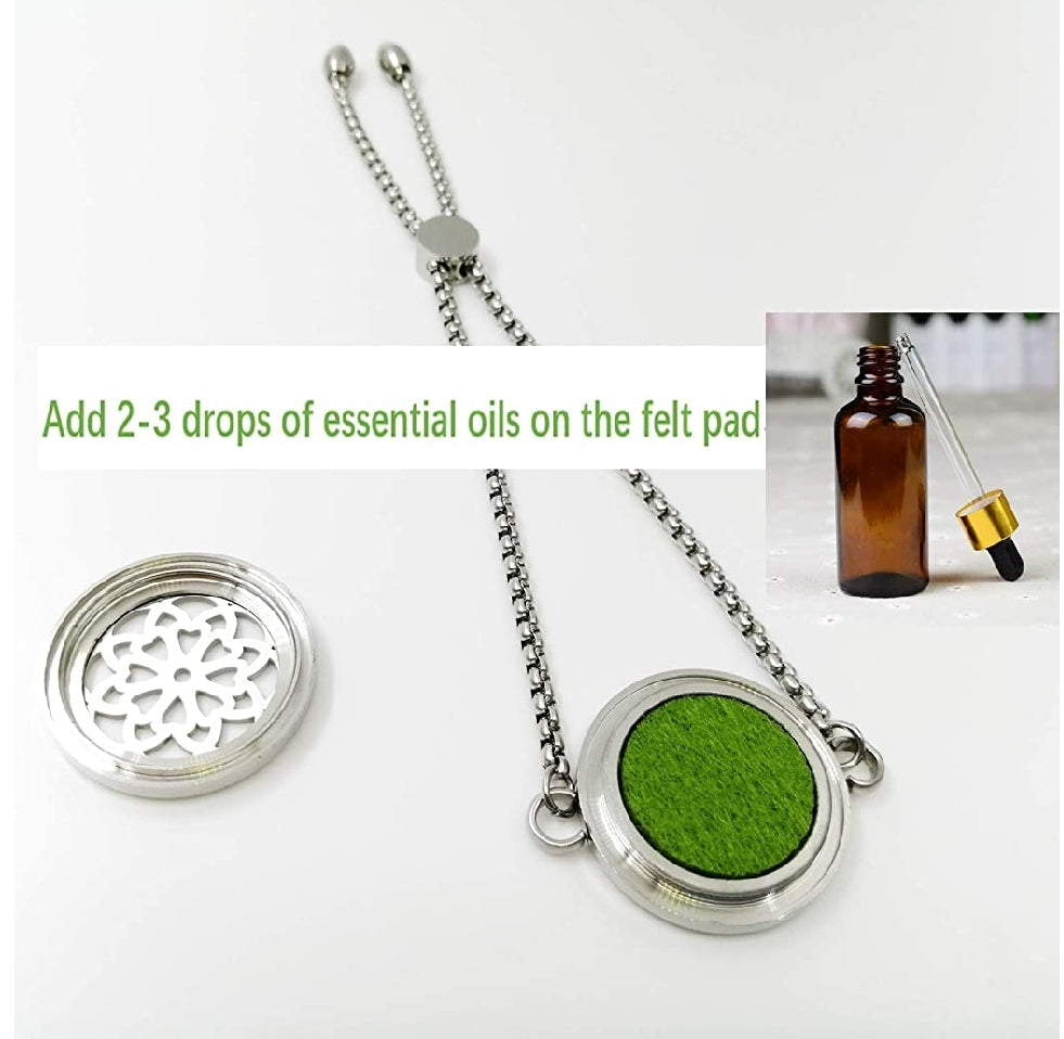 Draw String Aromatherapy Diffuser Locket Bracelet - Her Jewel•ry Box