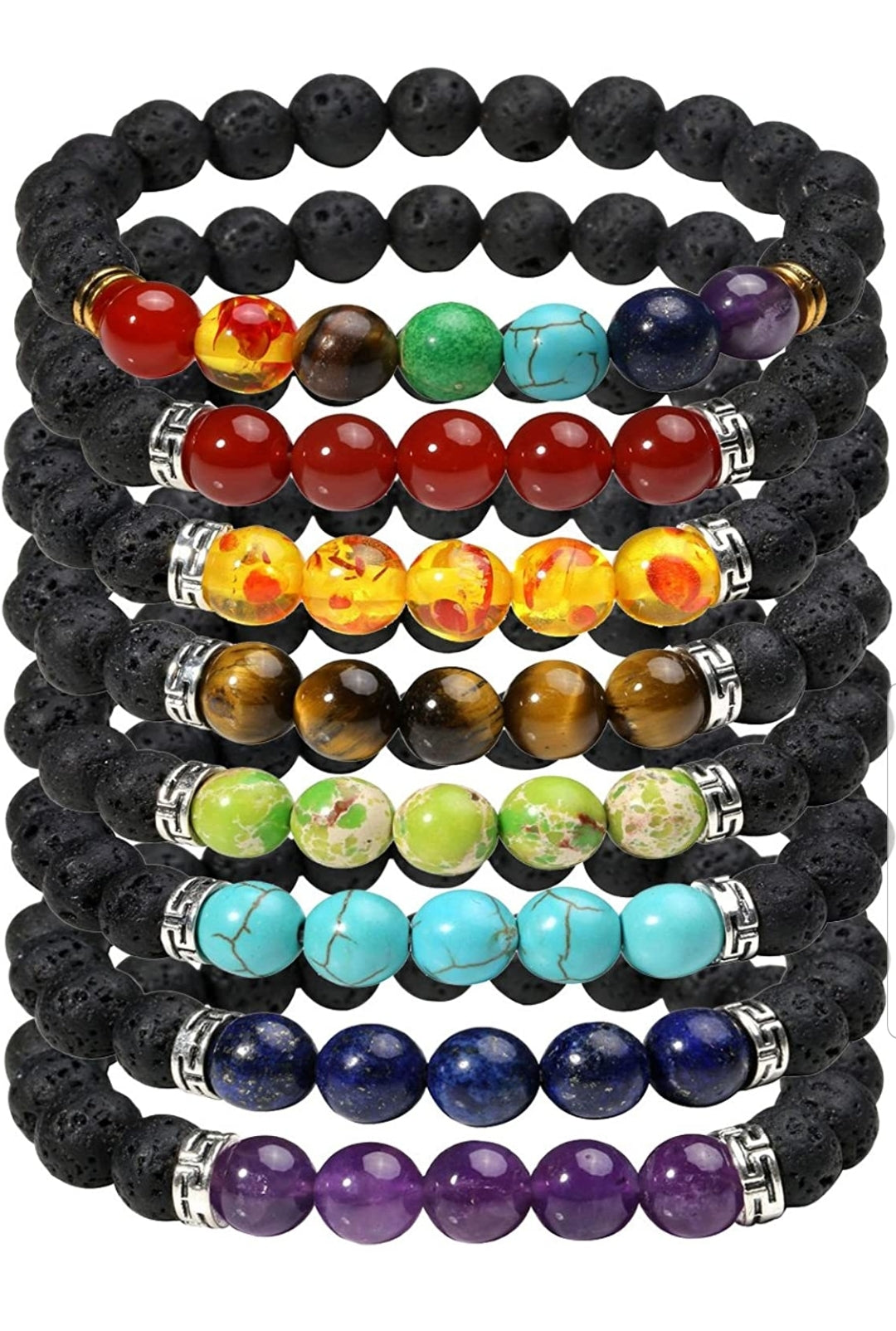 Multi-color Lava Aromatherapy Bracelet - Her Jewel•ry Box