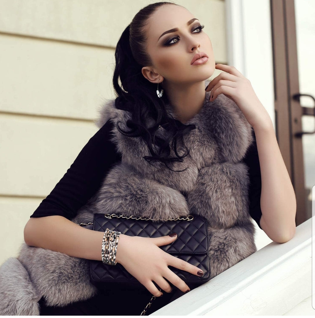 Leopard Magnetic Bracelet and Earring Set - Her Jewel•ry Box