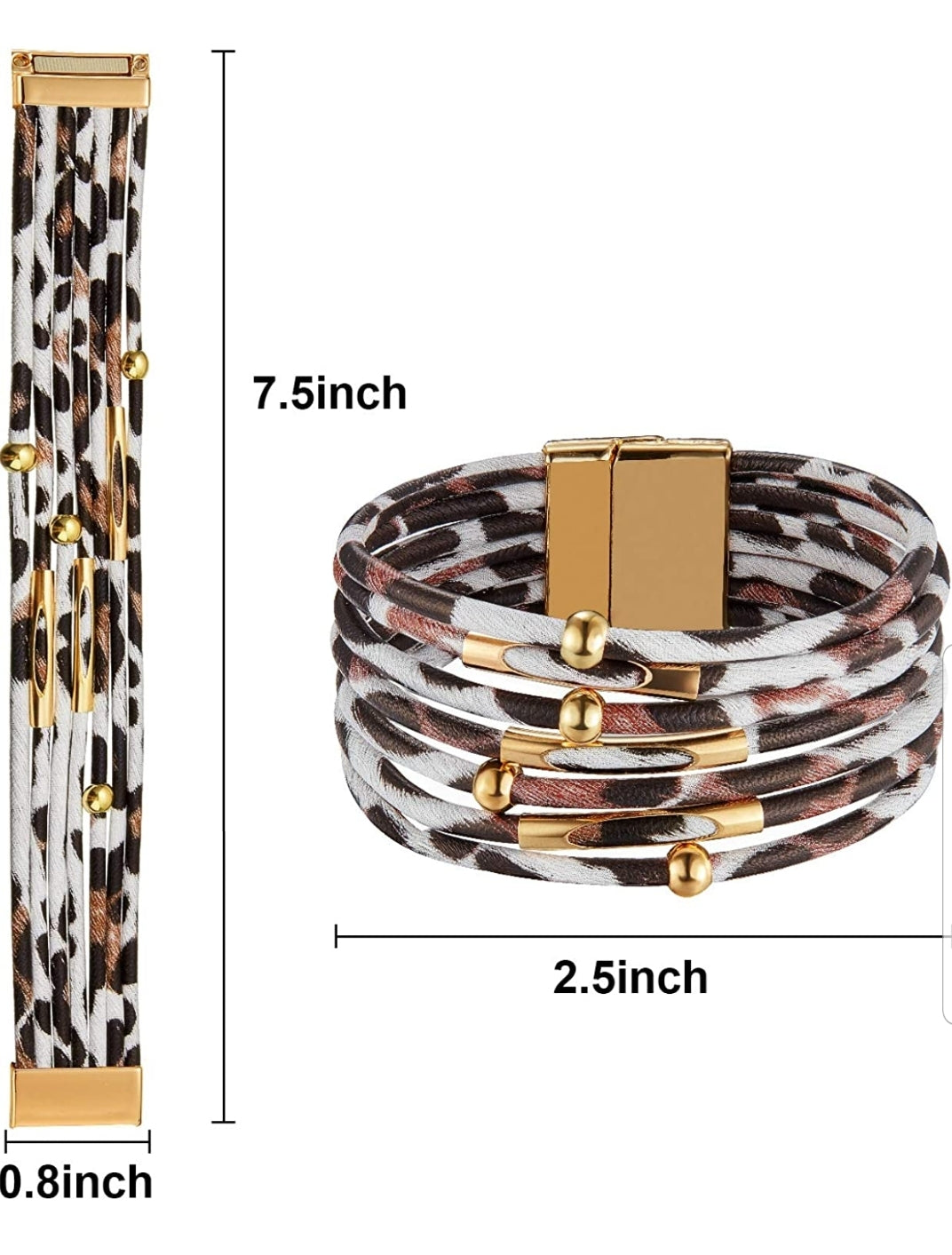Leopard Magnetic Bracelet and Earring Set - Her Jewel•ry Box