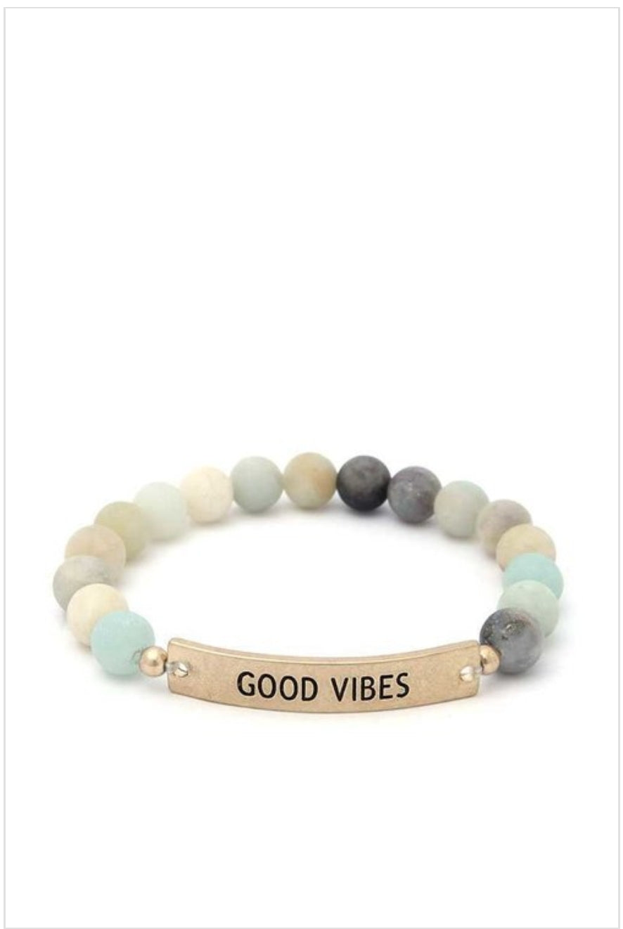 Good Vibes Beaded Bracelet - Her Jewel•ry Box