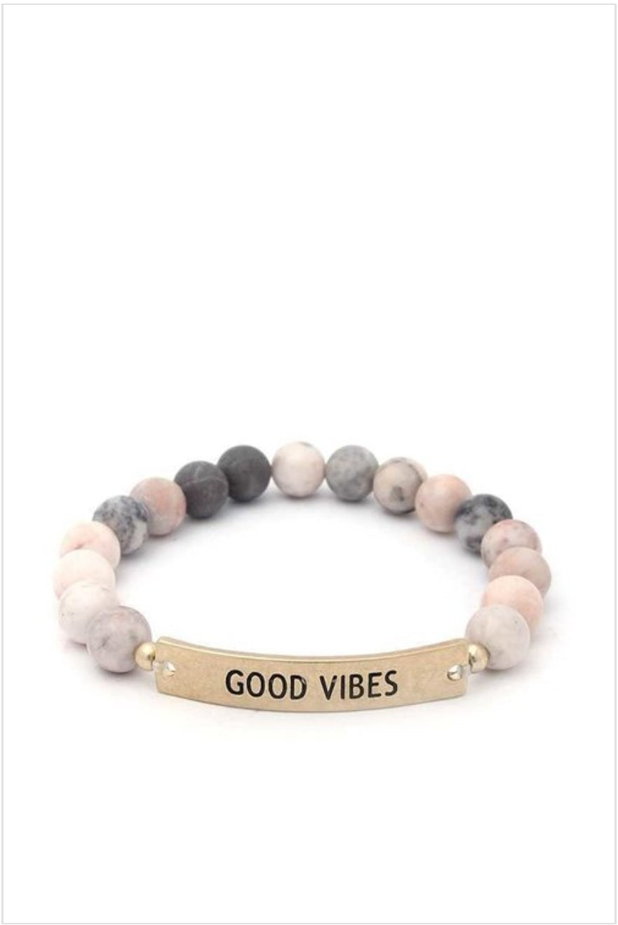 Good Vibes Beaded Bracelet - Her Jewel•ry Box