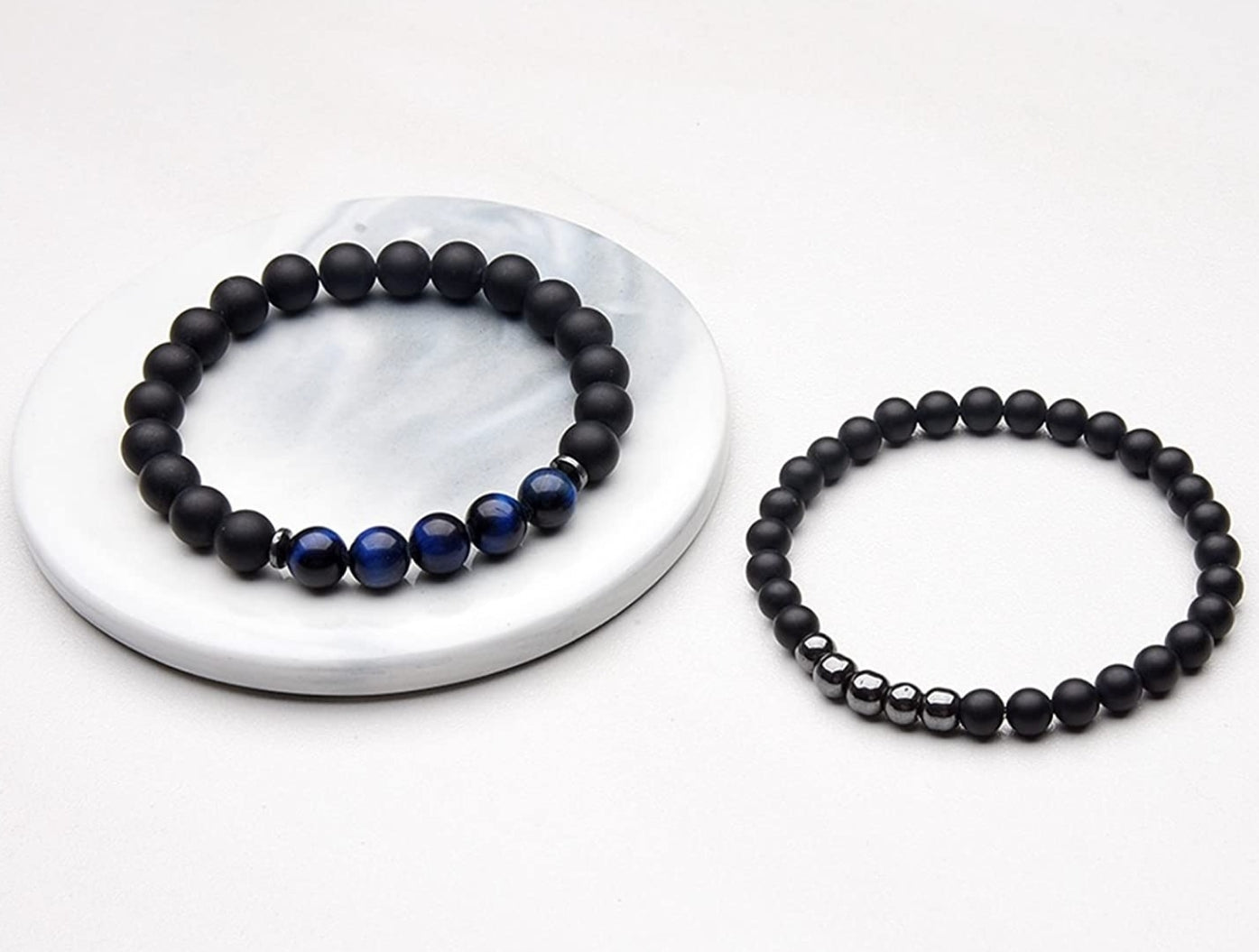 Black & Blue Hematite Set - Her Jewel•ry Box