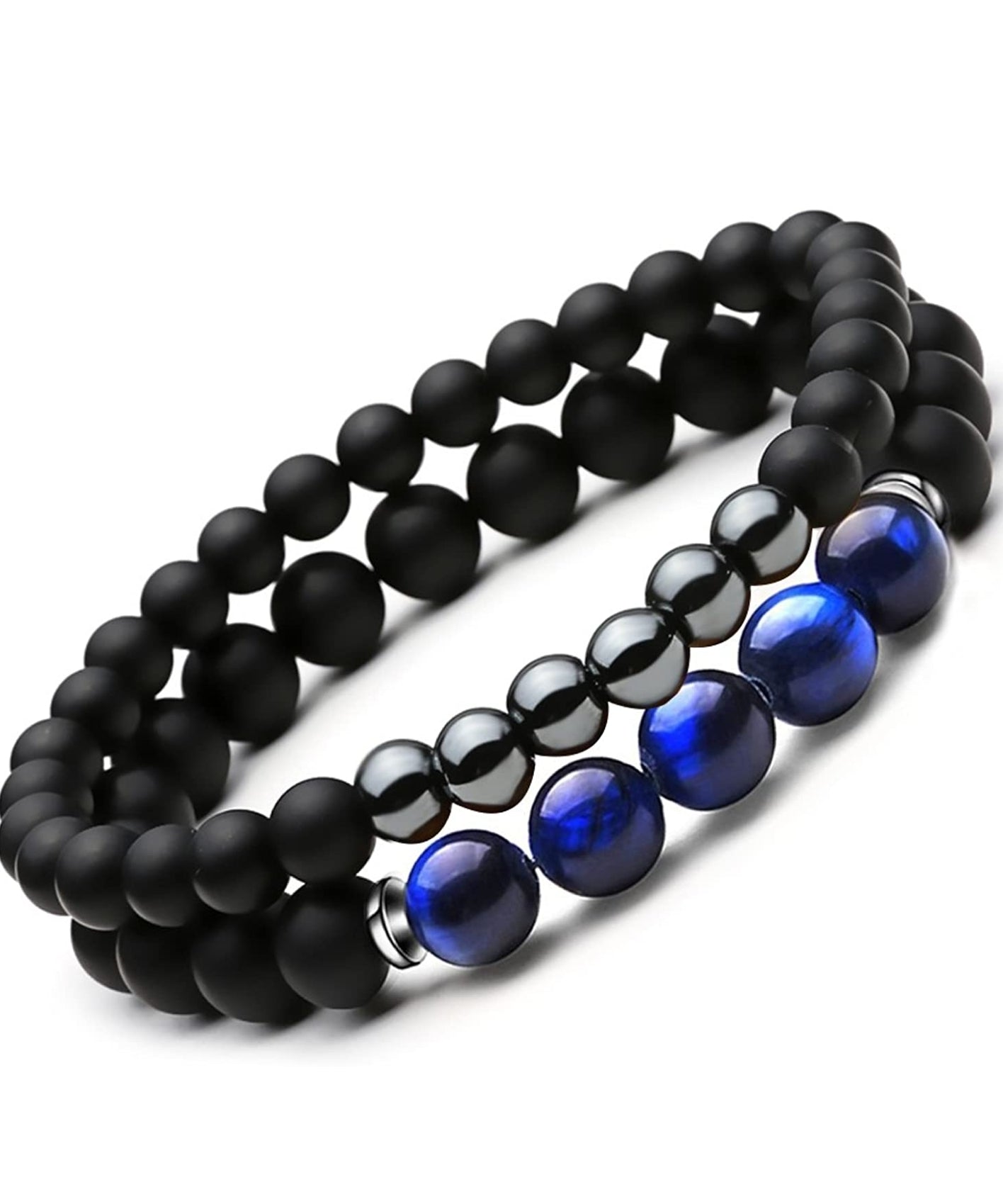 Black & Blue Hematite Set - Her Jewel•ry Box