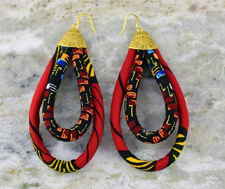 Fabric and Cord Rope Earrings - Her Jewel•ry Box