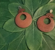 Geometric wood earrings - Her Jewel•ry Box