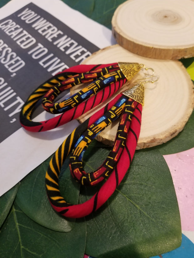 Fabric and Cord Rope Earrings - Her Jewel•ry Box