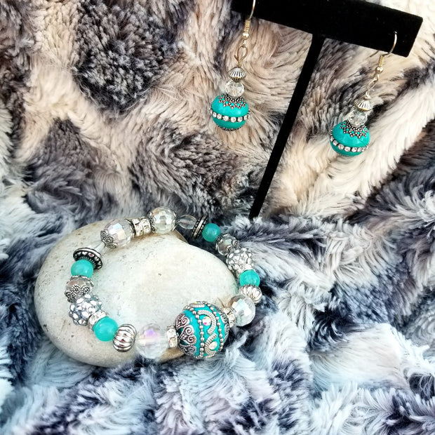 Tiffany's Blue and Silver Earring Set - Her Jewel•ry Box