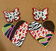 Butterfly Heart Shape Earrings